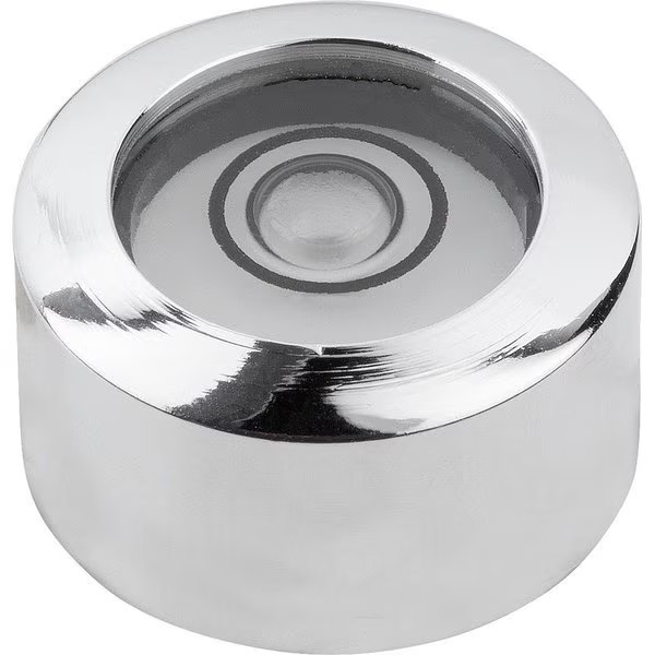 Round Spirit Level Cylindrical, Form:B W Threaded Pin D4=M04, D1=14, H=7, 5, Sensitivity 30°, Brass, , Kipp, Mfr#: K1155.2140730